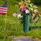 12 Pack Memorial Flower Vase Plastic Cemetery Vases with Spikes Cemetery Decorations for Grave Decorations for Cemetery Vases for Flowers Plastic Vases for Flowers Cemetery Flowers for Grave Vase